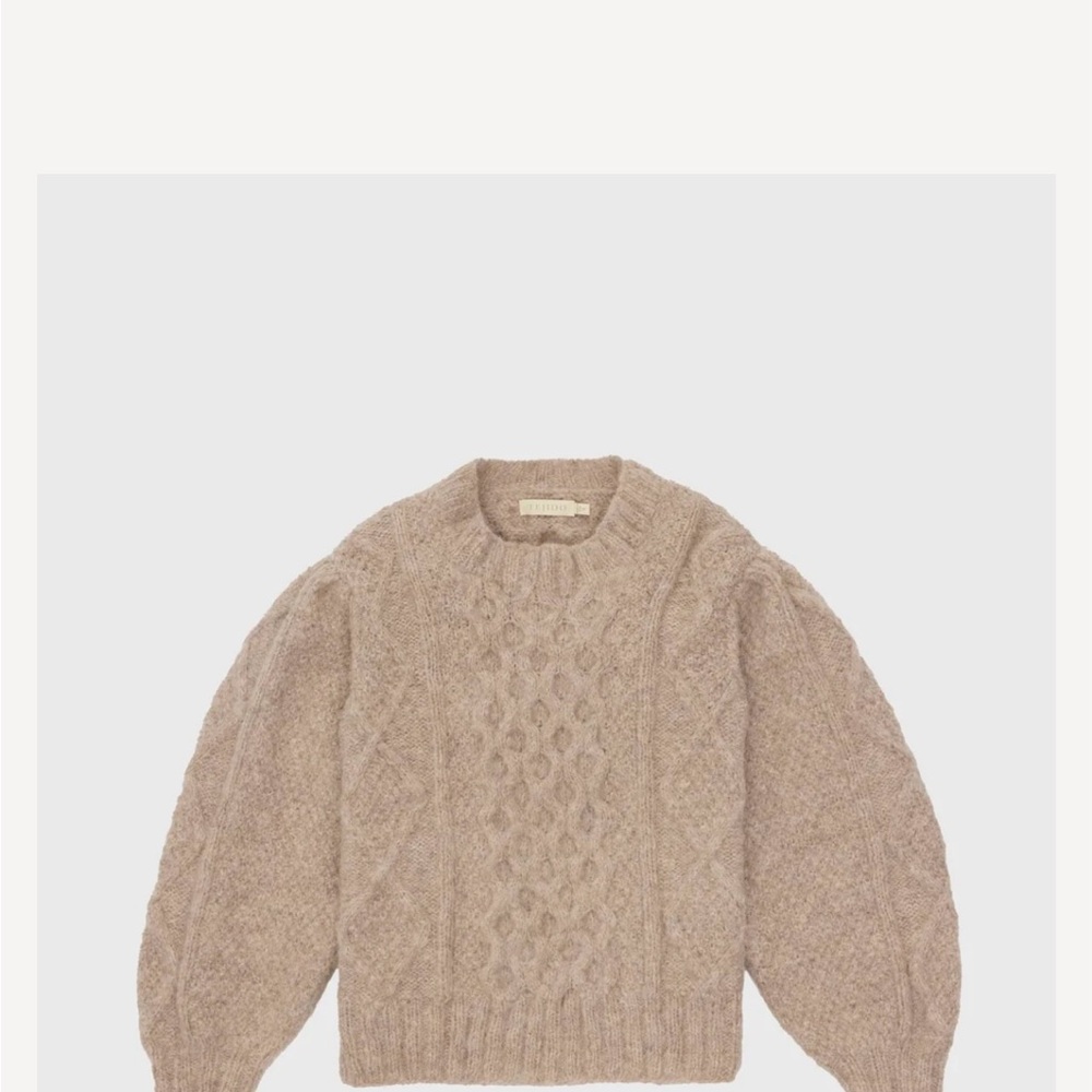 Tejido Fisher Puff Pullover in Limon